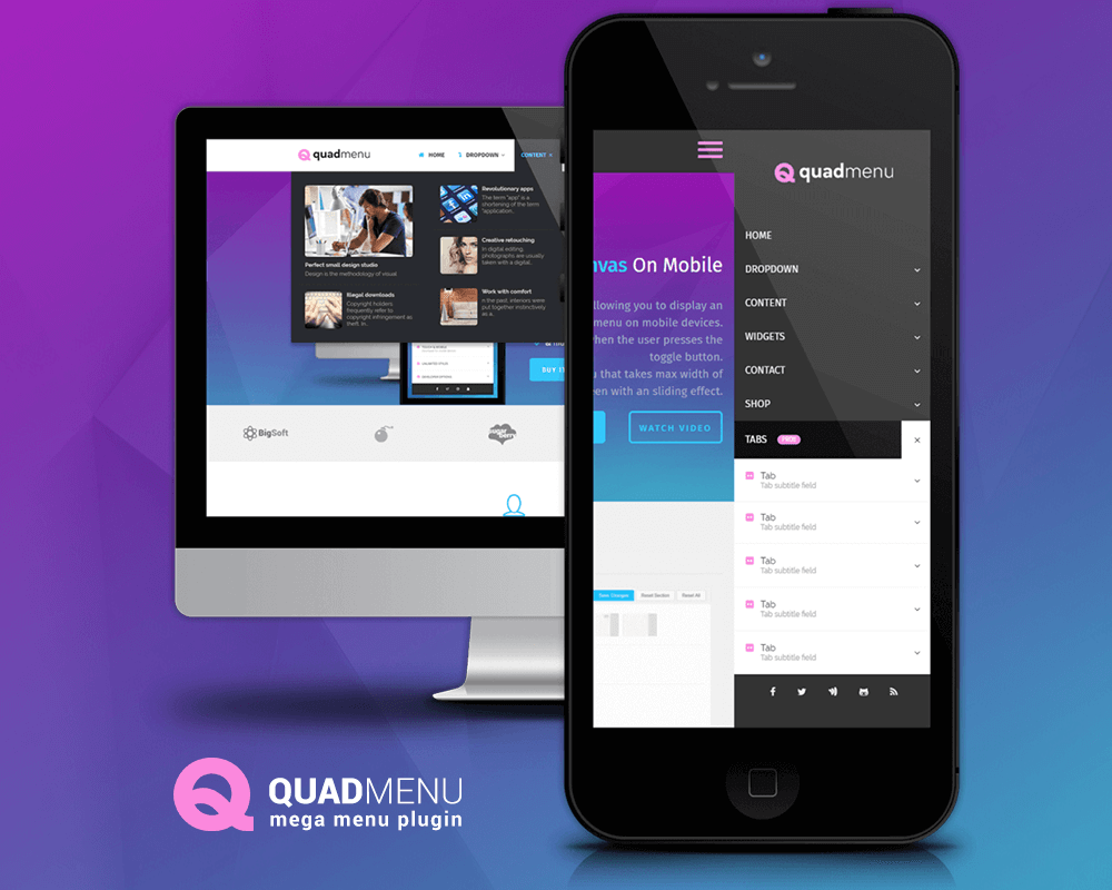 quadmenu การตอบสนอง