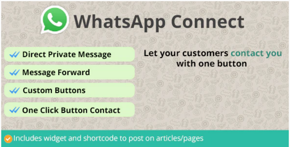 최고의 WhatsApp 플러그인 - WhatsApp Connect