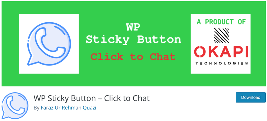 Лучшие плагины WhatsApp - WP Sticky Button