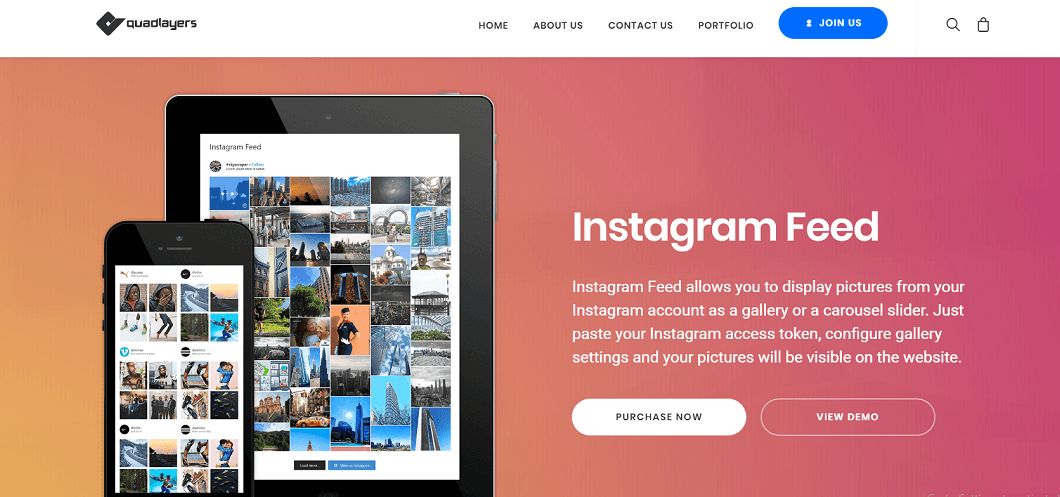 QuadLayers Instagram Feed Plugin ، Instagram Feed Plugins