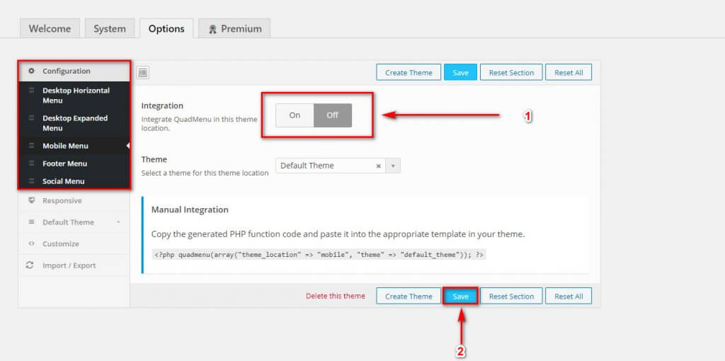 Cara Menambahkan Menu Mega di Situs WordPress Anda - integrasi quadmenu