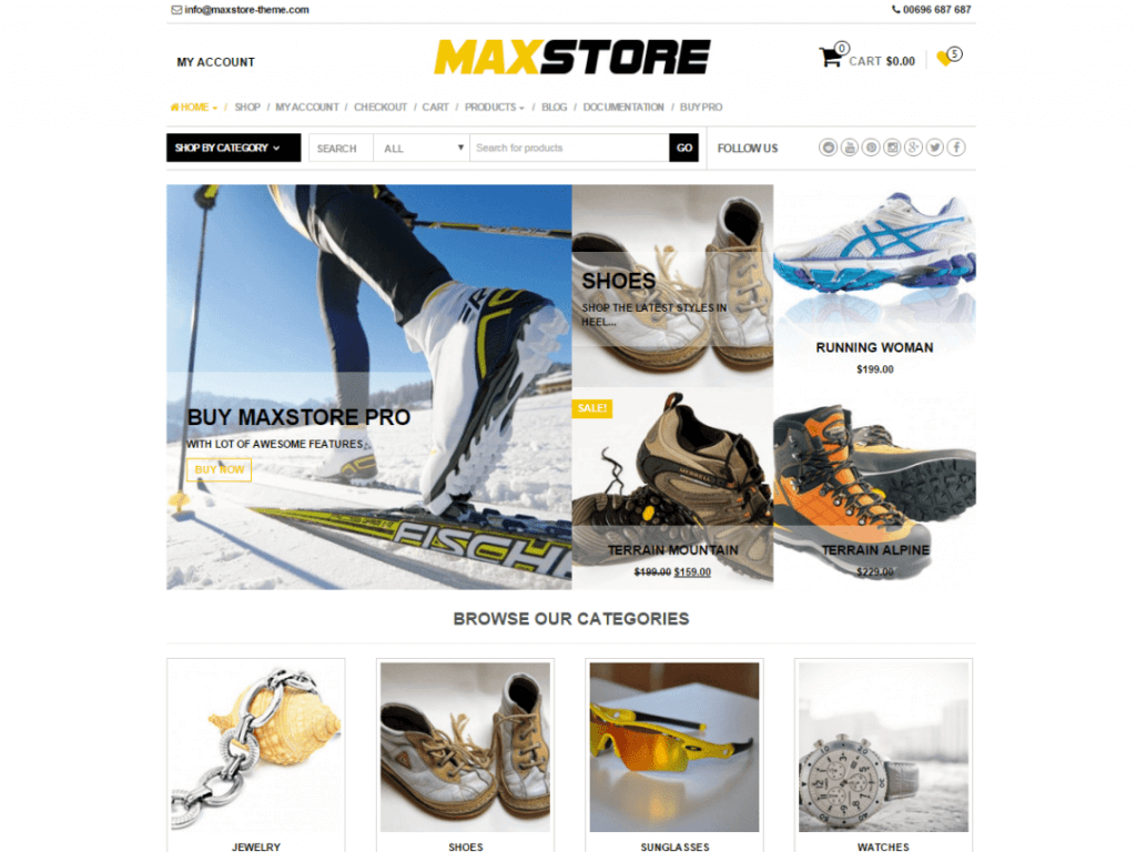 MaxStore woocommerce ธีมฟรี