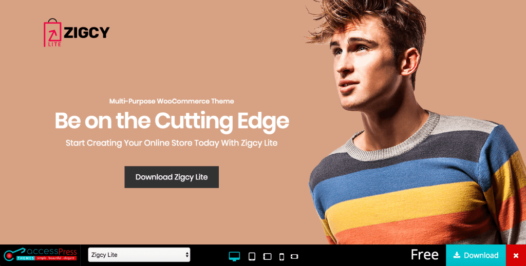 ธีมฟรี Zigcy Lite woocommerce