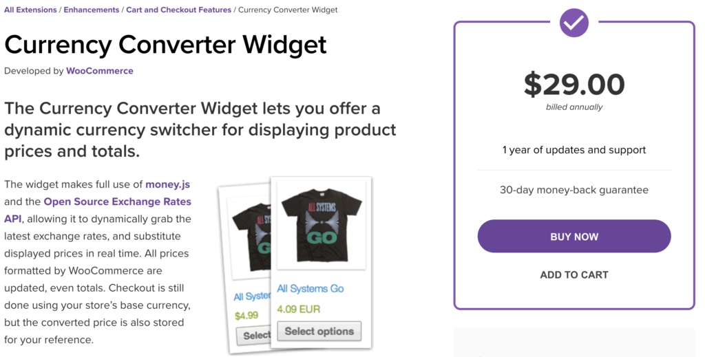 2020 için WooCommerce için En İyi Para Birimi Değiştiriciler - Para birimi dönüştürücü widget'ı