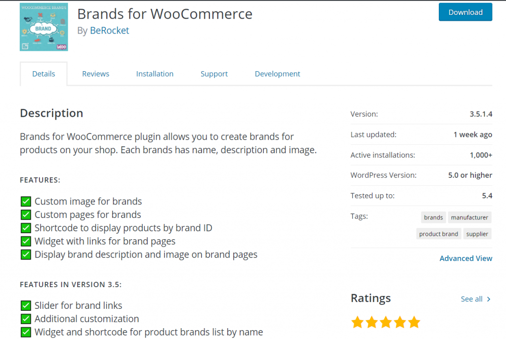 plugin del marchio woocommerce - Marchi per WooCommerce