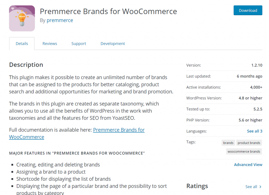 ปลั๊กอินแบรนด์ woocommerce - แบรนด์ Premmerce