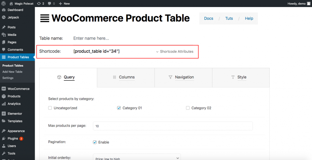 Passen Sie die WooCommerce-Shop-Seite mit Plugin und Shortcodes an