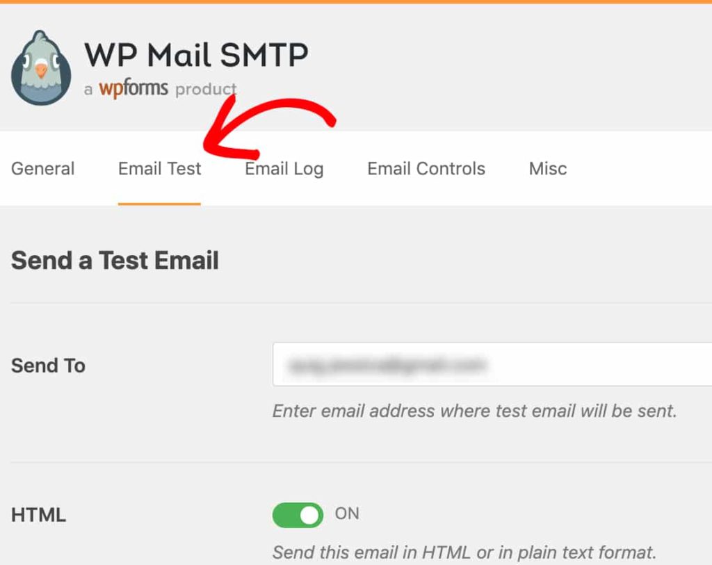 formulir kontak divi tidak berfungsi - tes email WP Mail SMTP