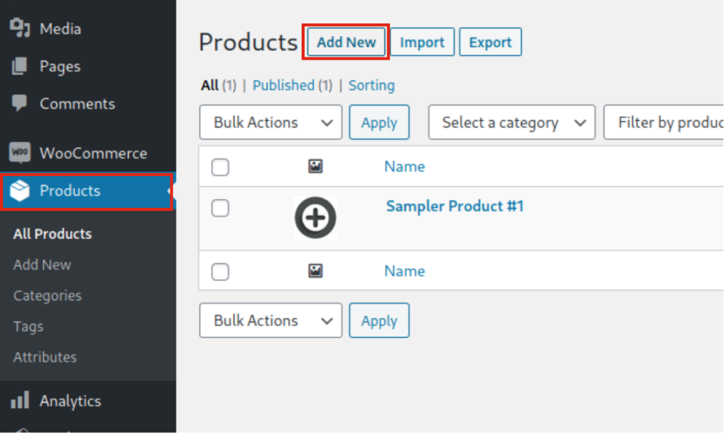 Comment ajouter des produits dans WooCommerce à partir du tableau de bord WP