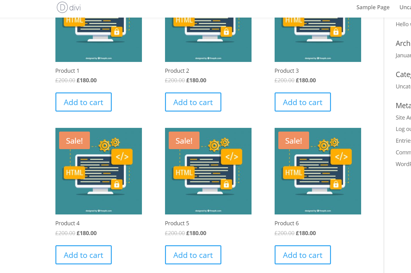 Botão Adicionar ao carrinho em Divi com php