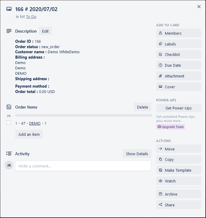 ฝังบอร์ดและการ์ด trello ใน wordpress - plugin demo