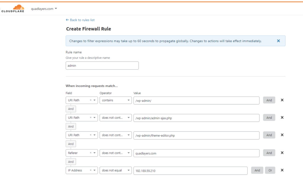 كيفية منع هجمات DDoS في WordPress - WP-admin area