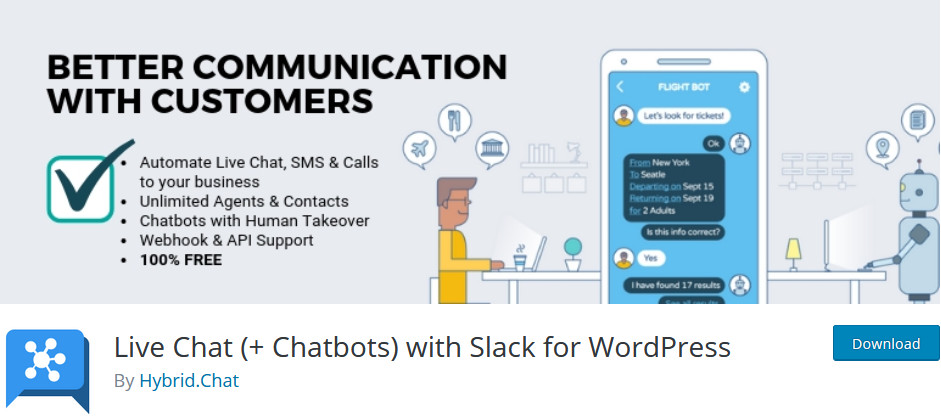 meilleurs plugins slack - chat en direct chat hybride