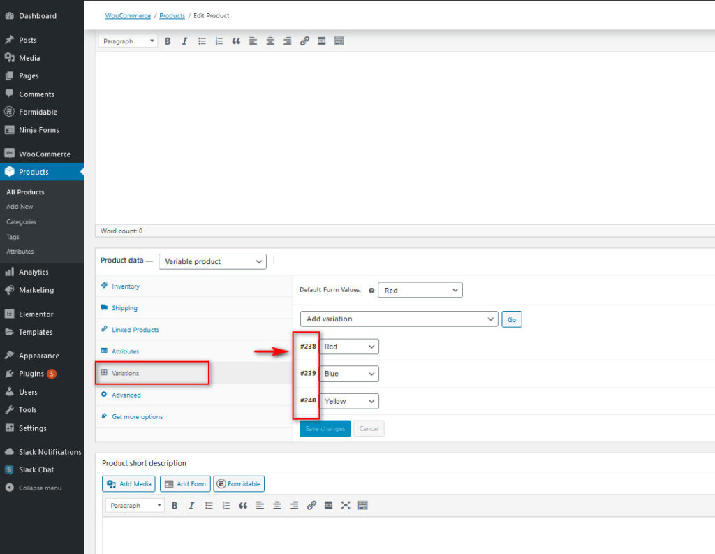 tautan checkout langsung woocommerce - id variasi