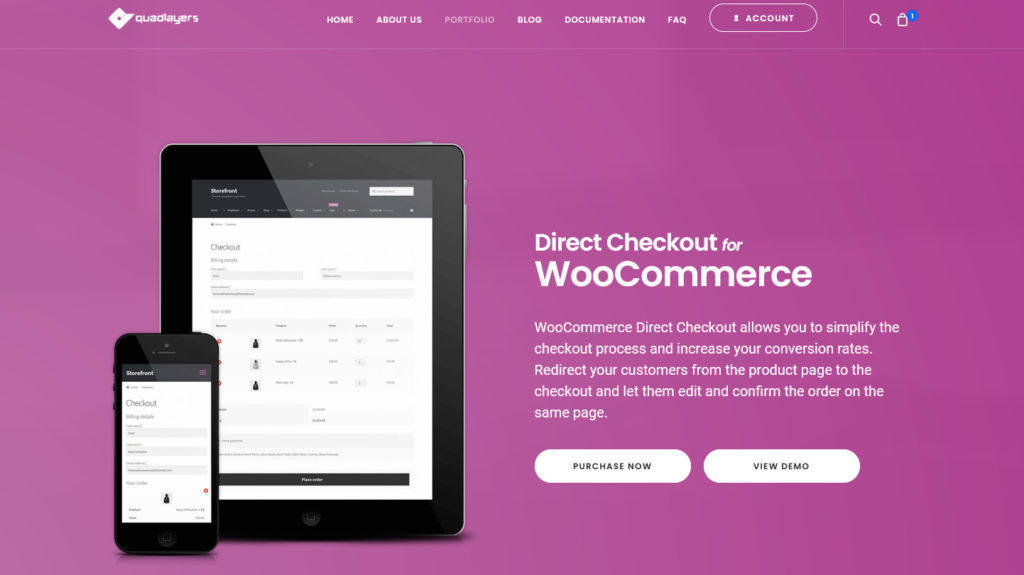 رابط الخروج المباشر من woocommerce - صورة البرنامج المساعد للدفع المباشر