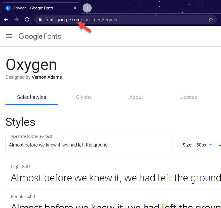 tambahkan font google ke wordpress - URL Font