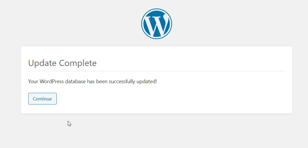 aggiornamento wordpress completato