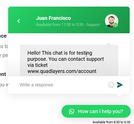 เพิ่ม WhatsApp Chat บน WordPress - Chatbox