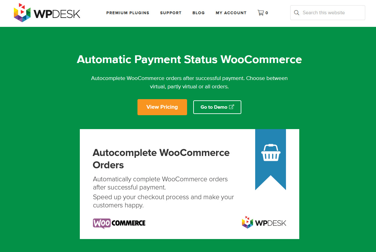 Plugins zum automatischen Vervollständigen von WooCommerce-Bestellungen - automatischer Zahlungsstatus WooCommerce