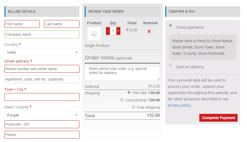 สุดยอดปลั๊กอินการชำระเงินหน้าเดียวของ woocommerce - การชำระเงินและเลย์เอาต์ของ woocommerce หนึ่งหน้า