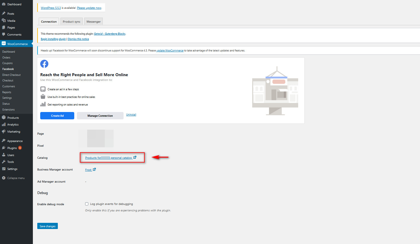 เชื่อมต่อ woocommerce กับ instagram - ลิงก์แคตตาล็อก