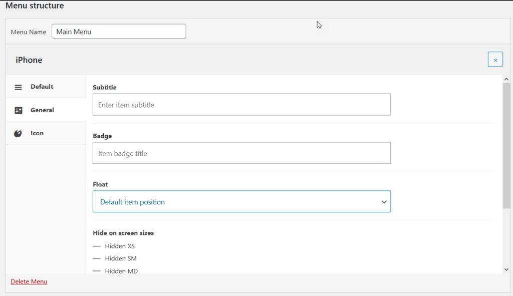 將 WooCommerce 產品類別添加到菜單 - QuadMenu 常規設置