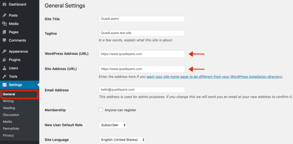 El proceso de pago de WooCommerce no funciona: dirección de WordPress y dirección del sitio