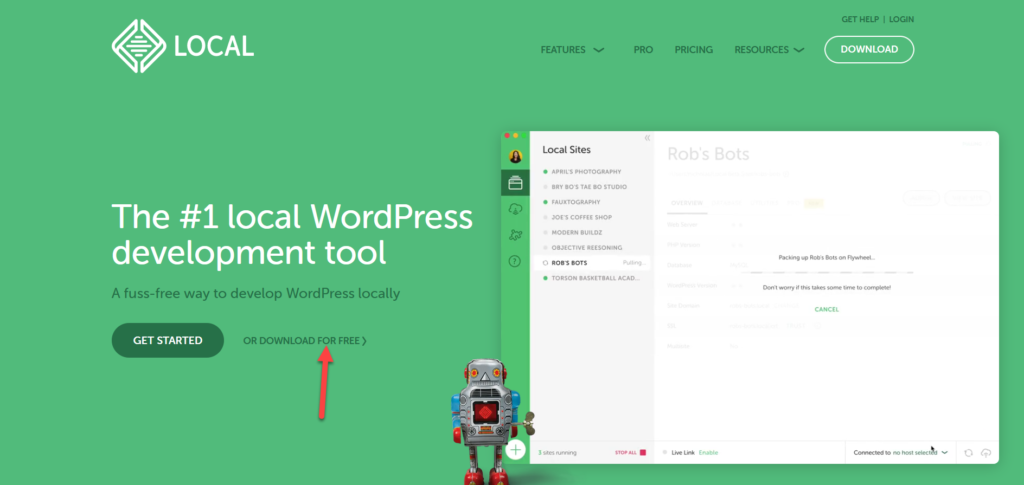 instale o wordpress localmente - baixe o software local