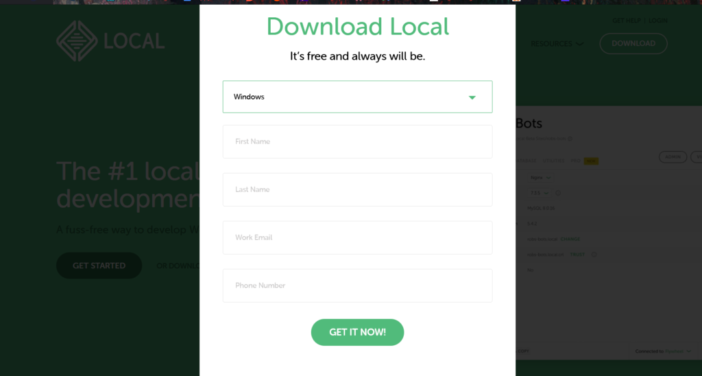 instalar wordpress localmente - descargar local