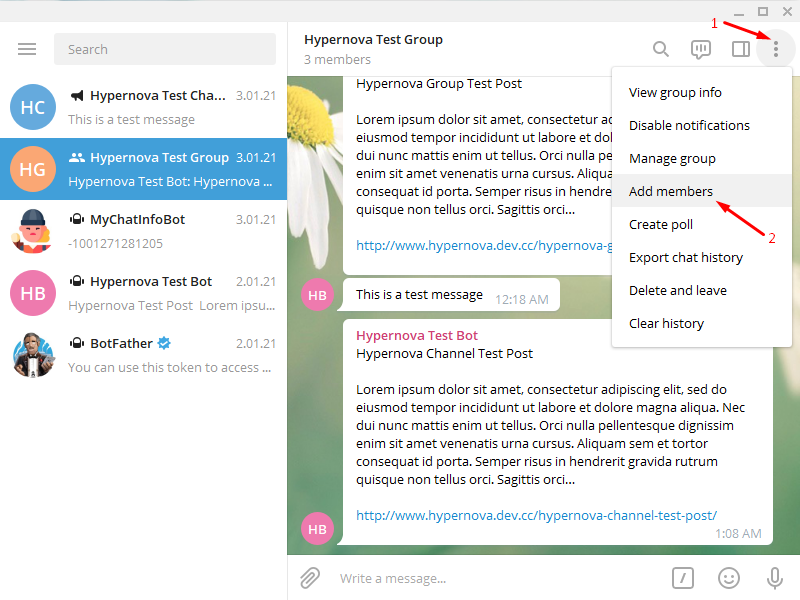 Adicionar Telegram ao WordPress - Adicionar membros ao grupo