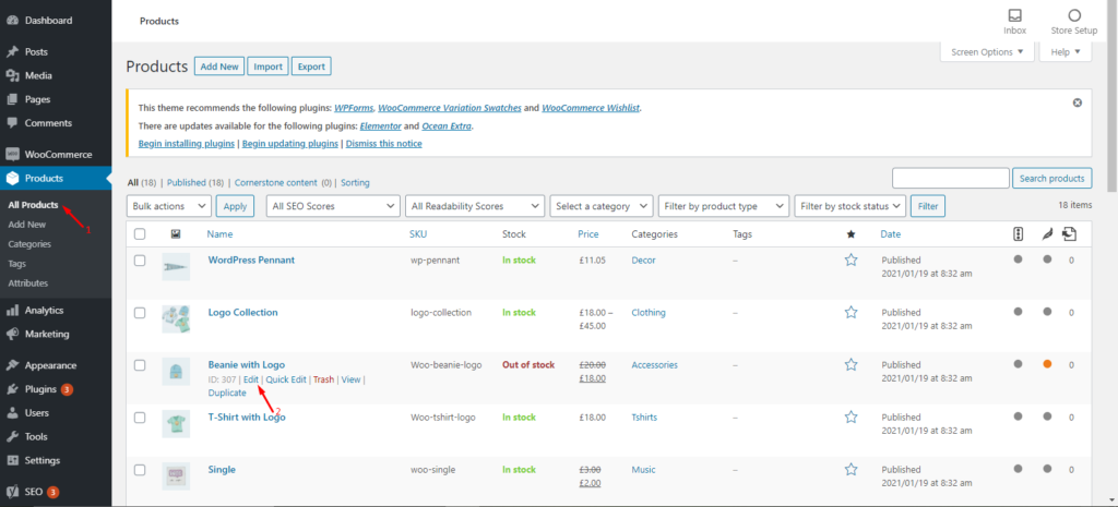 01. Modifica i prodotti WooCommerce