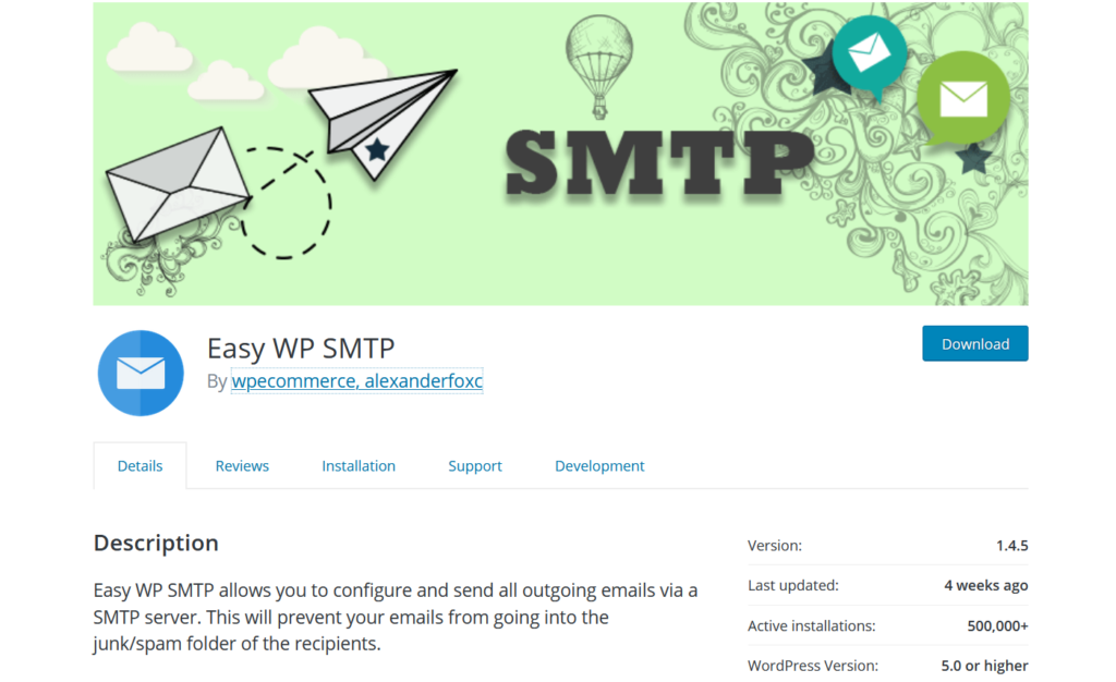 أفضل ملحقات SMTP - البرنامج المساعد السهل لـ wp smtp