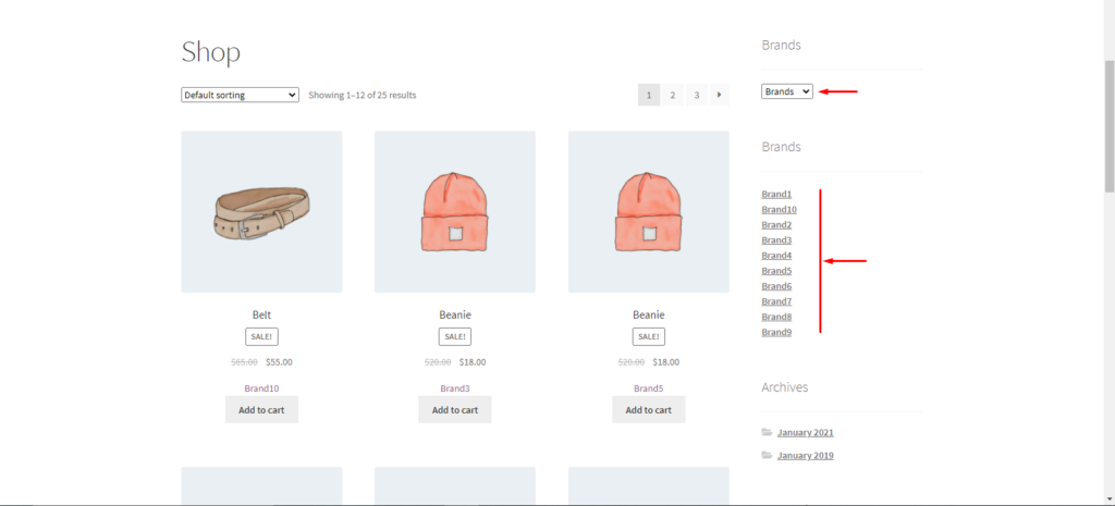 Organizați produsele WooCommerce după brand - Brand Filter