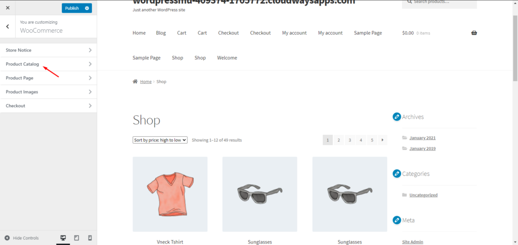 Catalog de produse WooCommerce