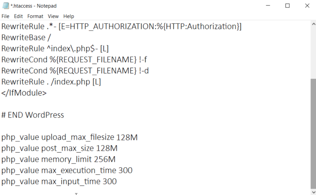 Aumenta la dimensione massima del file di caricamento in WordPress - .htaccess