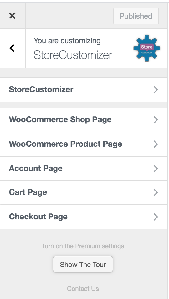 WooCommerce MağazasıCustomizer