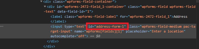 So vervollständigen Sie die Adresse in WordPress automatisch - Finden Sie die Formular-ID