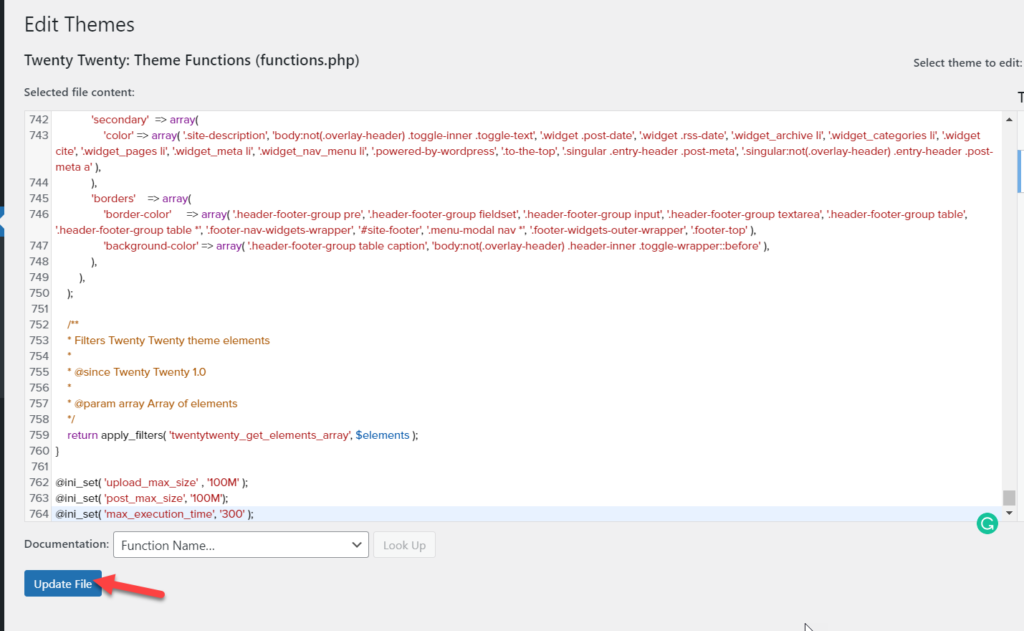 arreglar el enlace que siguió ha caducado error en wordpress - actualizar functions.php