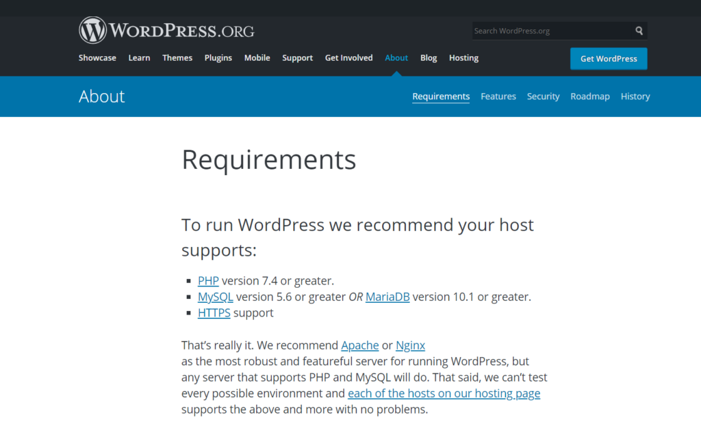 corrigir o link que você seguiu expirou erro no wordpress - requisitos mínimos do servidor wordpress