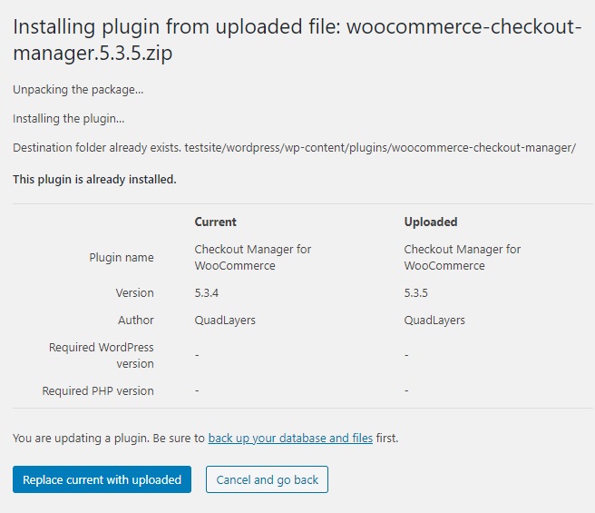 การติดตั้งปลั๊กอิน ล้มเหลวในการติดตั้งปลั๊กอิน wordpress ด้วยตนเอง