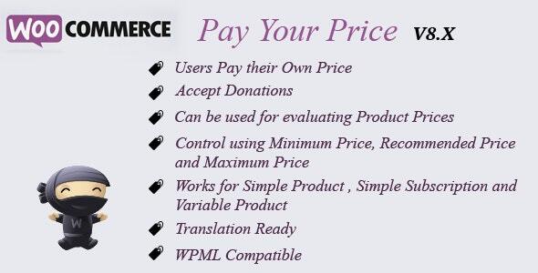 WooCommerce 支付您的價格