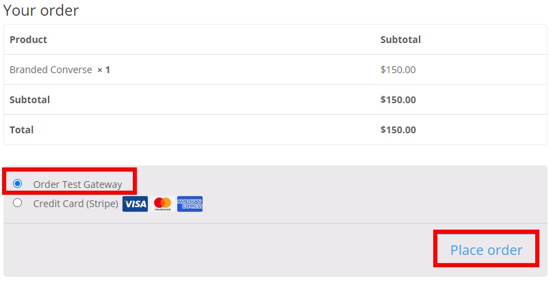 คำสั่งทดสอบ เกตเวย์ ทดสอบการชำระเงิน คำสั่ง woocommerce