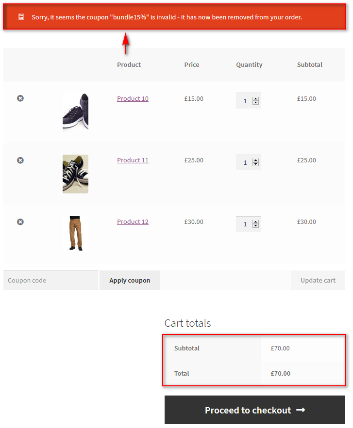 ชุดผลิตภัณฑ์ใน WooCommerce - จำนวนรถเข็นขั้นต่ำ