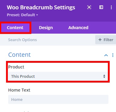 fila de conținut breadcrumb personalizați pagina categoriei woocommerce