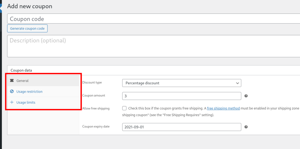 創建 woocommerce 優惠券設置