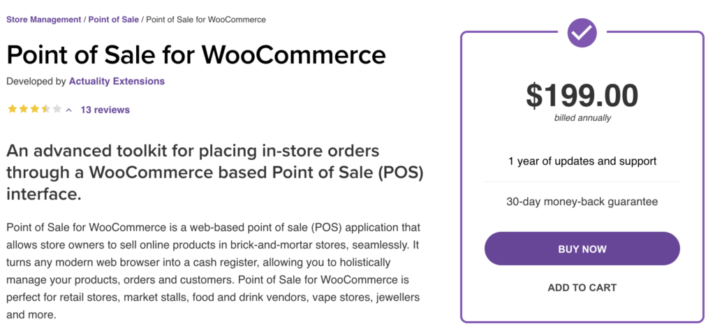 أفضل إضافات WooCommerce POS - نقطة البيع لدورة المياه