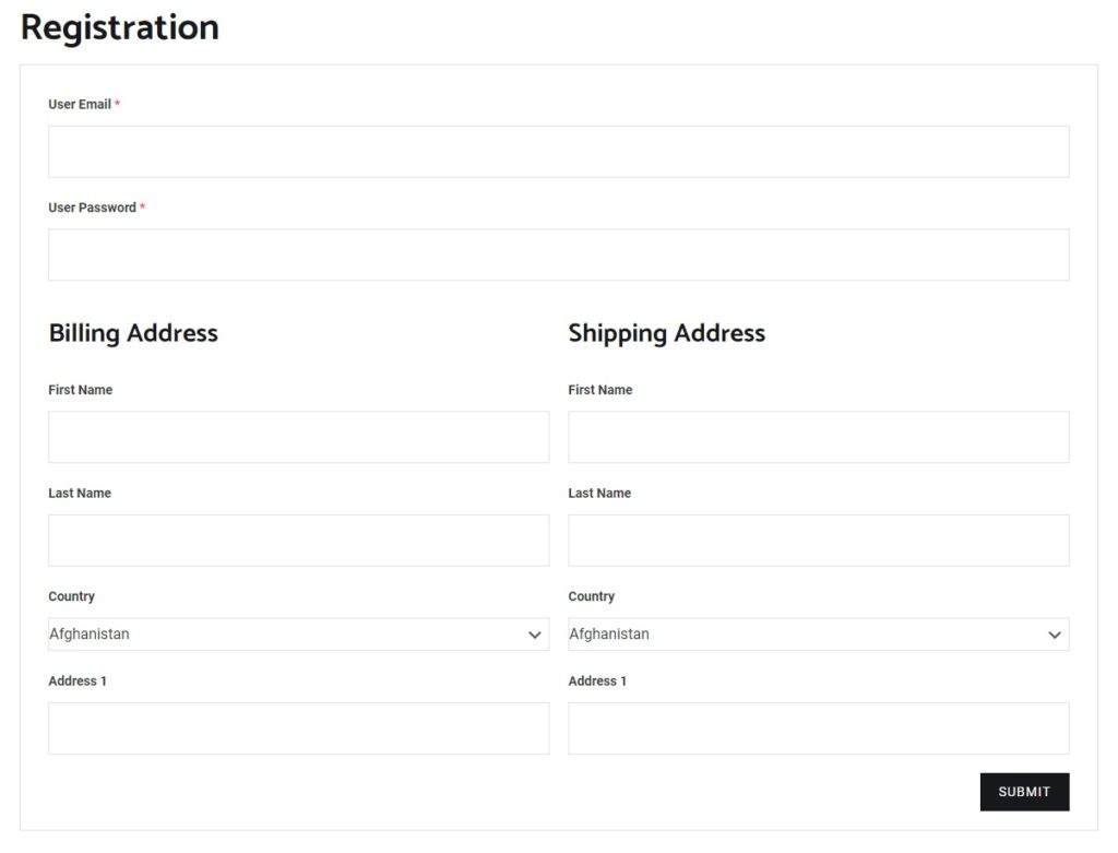 форма регистрации woocommerce настроить форму регистрации woocommerce