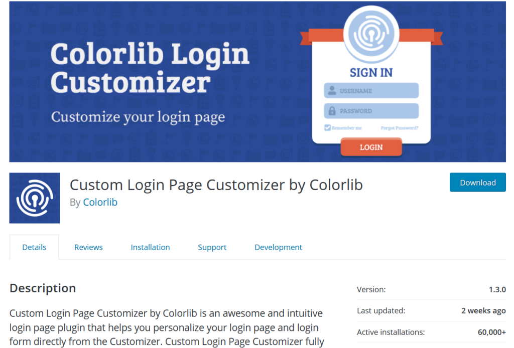 WordPress 로그인 페이지를 사용자 정의하는 플러그인 - colorlib 로그인 사용자 정의