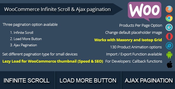 WordPress용 WooCommerce Infinite Scroll 및 AJAX 페이지 매김 플러그인