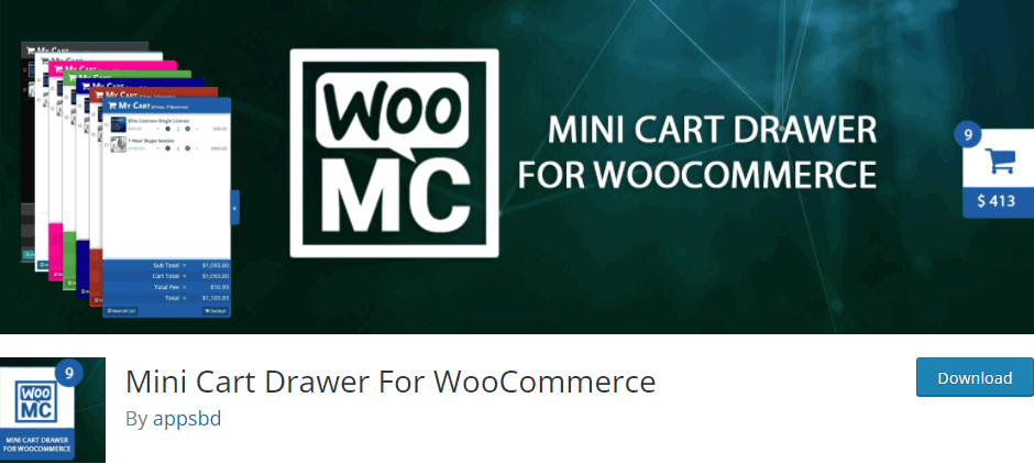 woocommerce 迷你购物车插件 - 迷你购物车抽屉